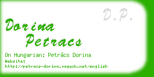 dorina petracs business card