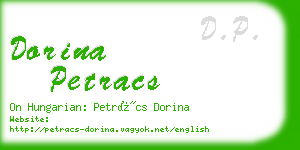 dorina petracs business card